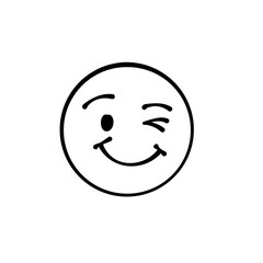 Hand drawn outline face 