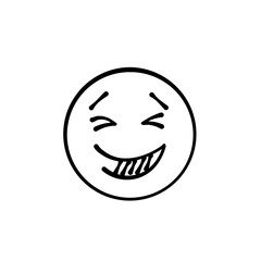 Fototapeta premium Hand drawn outline face 