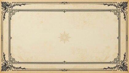 Ornate Vintage Frame Background with Decorative Border and Creamy Texture