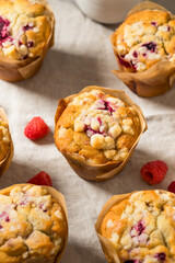 Warm Homemade Raspberry Muffins