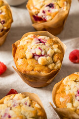Warm Homemade Raspberry Muffins