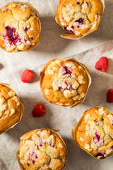 Warm Homemade Raspberry Muffins