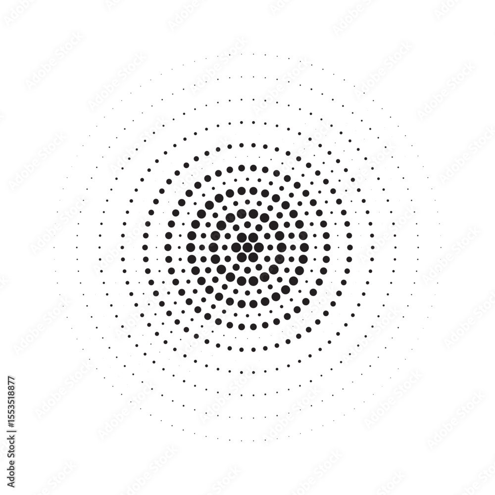 Aufkleber Set Design elements symbol Editable halftone frame dot circle pattern on white background. Vector illustration eps 10 frame with black random dots. Round border Icon using halftone circle dots text