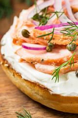 Healthy Homemade Salmon Lox Everything Bagel