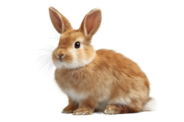 Obraz premium [Transparent Background PNG]Cute Baby Rabbit Against White Background