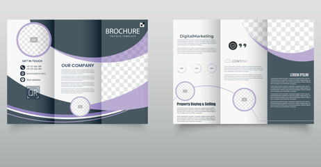 Modern style brochure template, multiple pages for your business presentation. Editable file