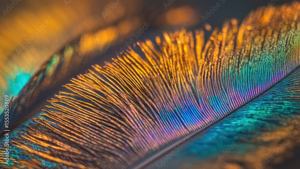 Poster a detailed look at the intricate texture and structure of a feather