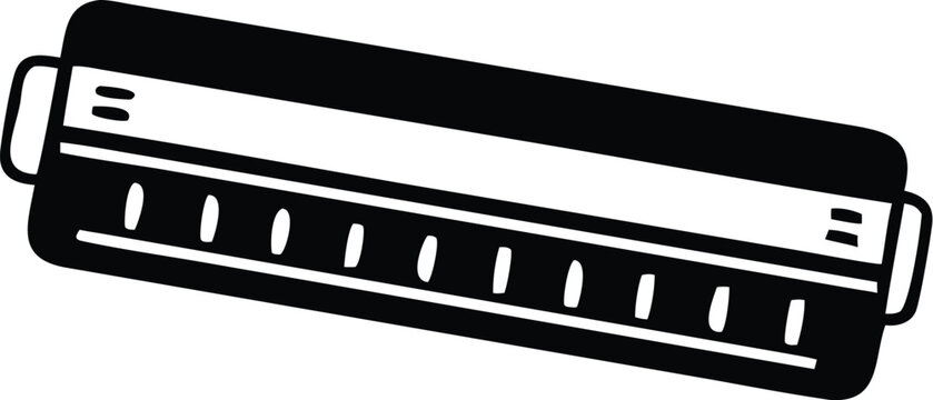 black and white harmonica musical instrument clip art preview