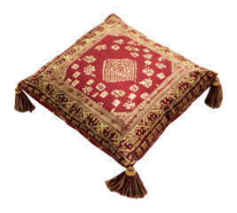 PNG Traditional Thai floor cushion intricate patterns corners.