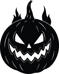 Angry Halloween Pumpkin Vector