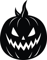Sinister Pumpkin Face Vector