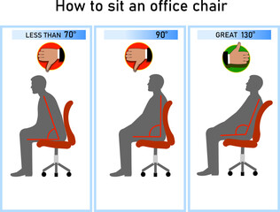 how to sit in an office chair correctly