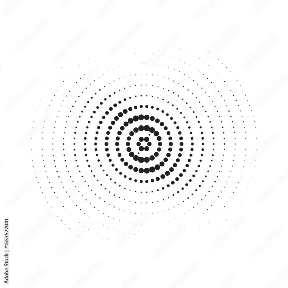Poster Burst Halftone light effect. Glowing light burst. abstract grunge halftone dots background. Vector illustration.