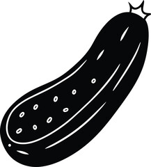 Smiling Tomato Silhouette Icon
