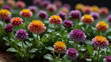 Obraz premium Colorful Flower Bed