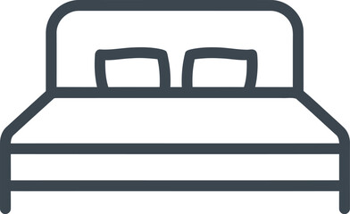 Cozy Double Bed Icon for Sleep & Accommodation Design