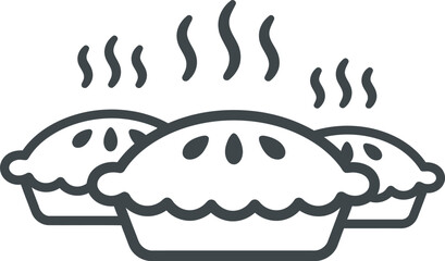 Hot Delicious Homemade Pies Icon - Bakery & Dessert