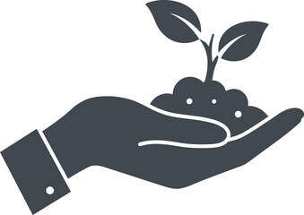 Hand Holding Growing Plant - Green Eco & Sustainability