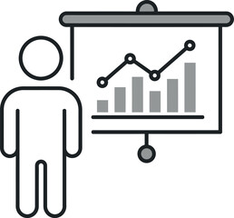 Business Data Presentation Icon for Growth & Analytics