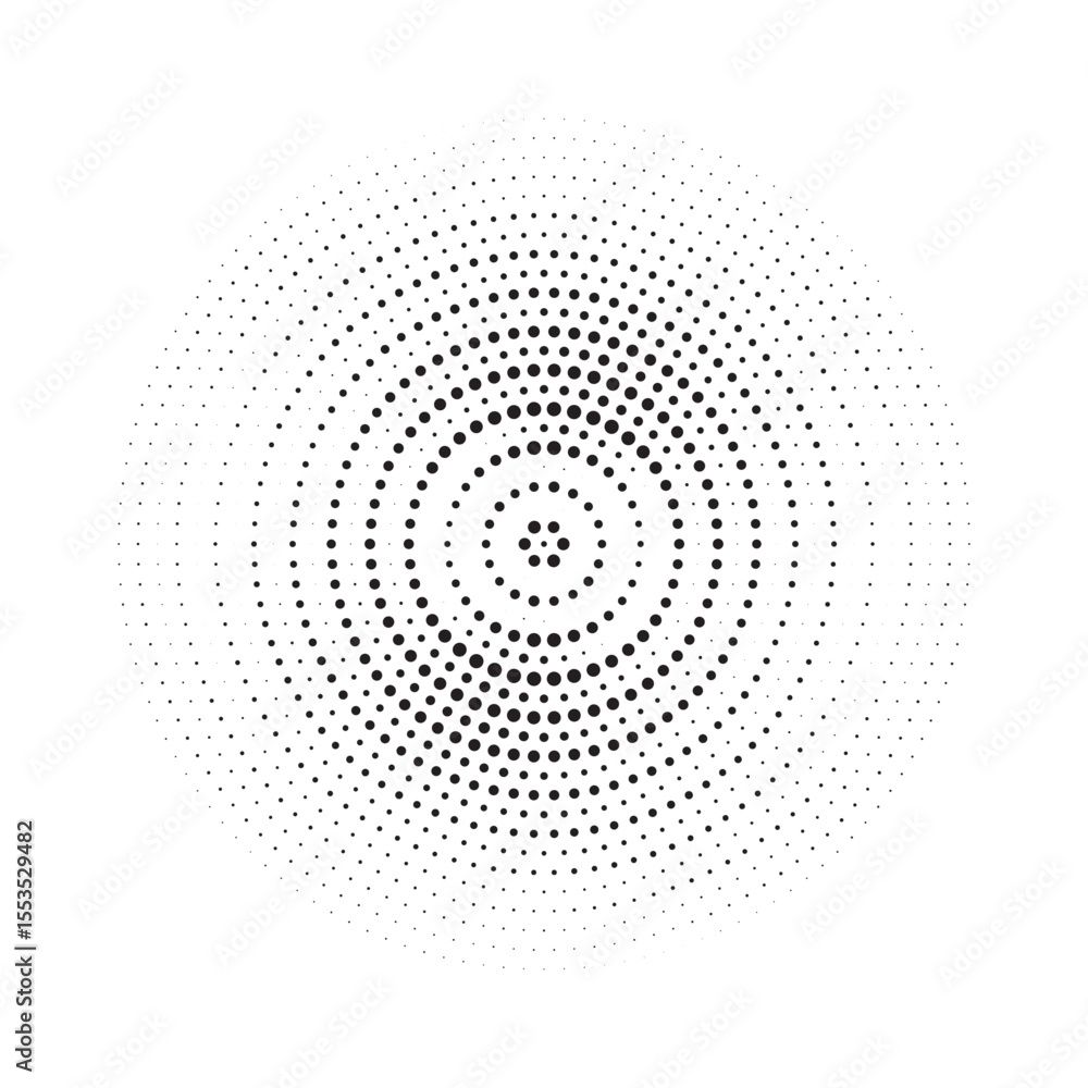 Aufkleber Set Design elements symbol Editable halftone frame dot circle pattern on white background. Vector illustration eps 10 frame with black random dots. Round border Icon using halftone circle dots text