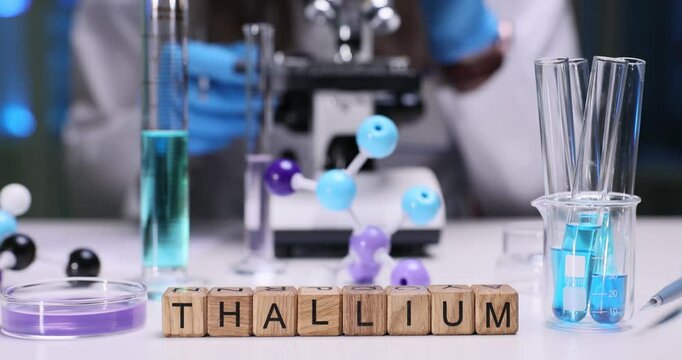 Explore thallium through lab experiments, showcasing chemical reactions and molecular models for better understanding