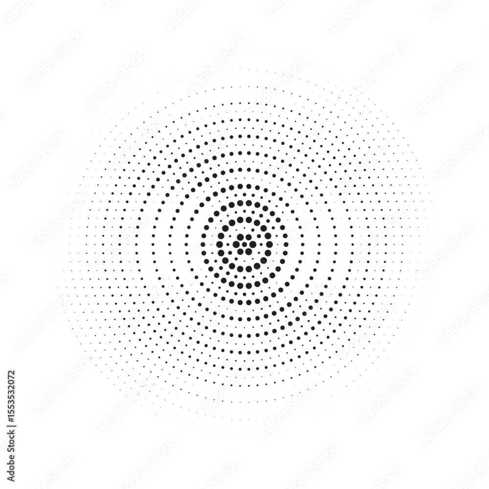 Aufkleber Set Design elements symbol Editable halftone frame dot circle pattern on white background. Vector illustration eps 10 frame with black random dots. Round border Icon using halftone circle dots text