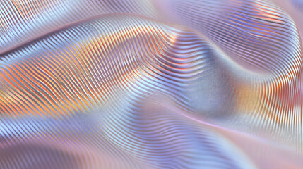 Fototapeta premium Abstract Iridescent Wave Background with Pastel Gradient and Metallic Texture