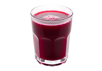 Glass of Beetroot Juice isolated on transparent background
