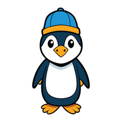 A cool penguin portrait rocking a hip-hop hat, blending icy charm with urban swagger in a stylish, playful vibe that’s both fresh and fun.
