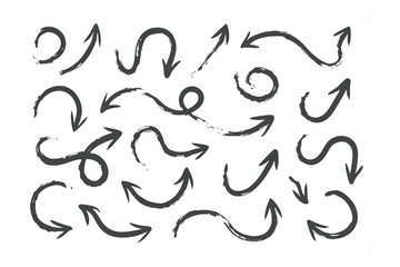 Hand-Drawn Arrow Set: A versatile collection of hand-drawn arrows in various styles, perfect for adding a touch of organic charm to your design projects.