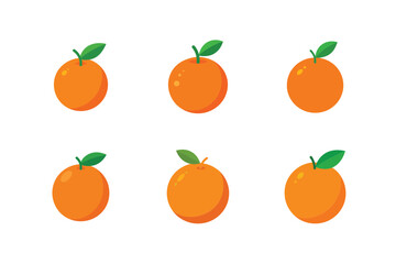 orange fruit food natural organic nutrition nature vector art