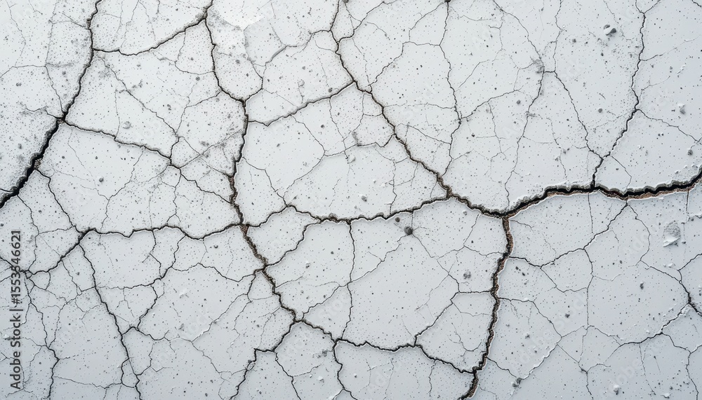 Poster abstract cracked white surface with black dust patterns for design and text applications