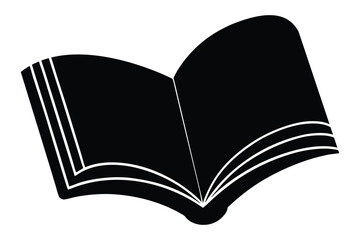 Back to School open book silhouette vector