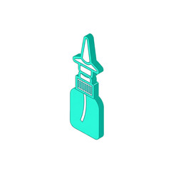 Obraz premium Nasal spray bottle icon representing medication for nose treatments.