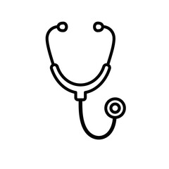 "Stethoscope Icon – Medical Equipment Symbol for Healthcare and Diagnosis"