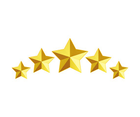 Obraz premium 3d golden star with stars