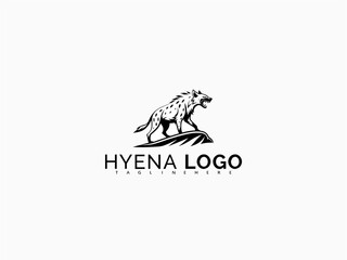 Fierce Animal Vector Logo of a Hyena in Side Profile. Rugged and Stylish Illustration for T-Shirt Branding, Sticker Label Graphics, and Outdoor Patch or Merchandise Identity.

