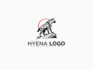 Fototapeta premium Hyena Head Logo in Wild Profile Vector Format for Branding. Excellent for Rugged Patch Artwork, Sticker Labels, T-Shirt Graphics, and Bold Wildlife Business Identity.