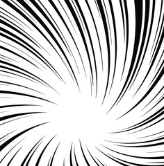 Fototapeta premium Radiant Burst Effect: Dynamic Black and White Spiral Illustration