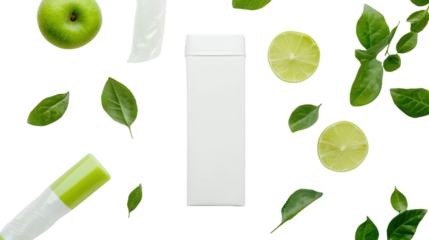  a fresh lemonade on white background 