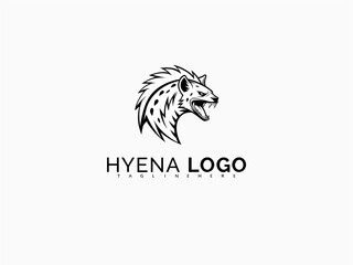 Side Profile Hyena Head Vector Logo for Powerful Brand Identity. Excellent for Sticker Packs, T-Shirt Design, Rugged Label Art, and Adventure Company Graphic Logo Projects.

