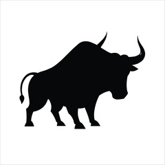 Bull Logo Vector Simple Modern Flat