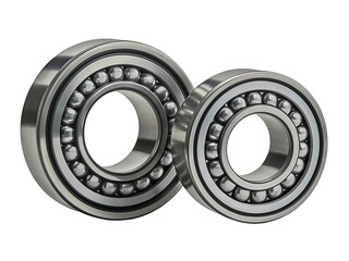 Precision Ball Bearings: Two gleaming ball bearings, meticulously crafted for mechanical precision, are presented in a sharp, focused shot, showcasing the engineering and design.