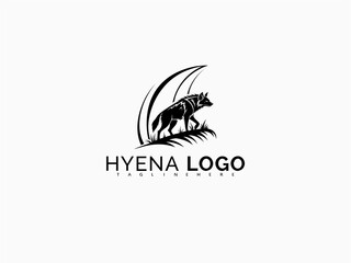 Bold Snarling Hyena Vector Logo Design in Black and White. Perfect for Fearless Brand Identity, Outdoor Adventure Merchandise, Sticker Art, or Rugged Apparel Prints and Labels.

