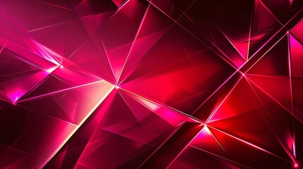Burgundy Neon Geometric Shapes Abstract Light Background