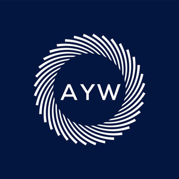 AYW Letter Initial Logo Design Template Vector Illustration