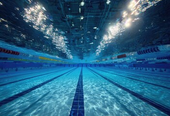 Indoor pool, underwater view