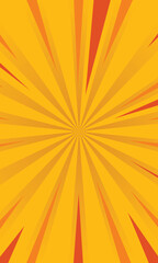 Sun Rays or Explosion Boom for Comic Books Radial Background Vector vertical.