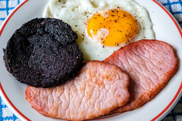 Bacon Egg With Black Pudding Breakfast