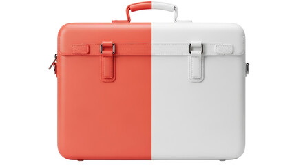 Isolated Two-Tone Suitcase